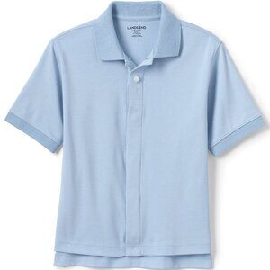 Unisex Kids Short Sleeve Polo Shirt Magnet Closure Light Blue size 5-6 XS S M